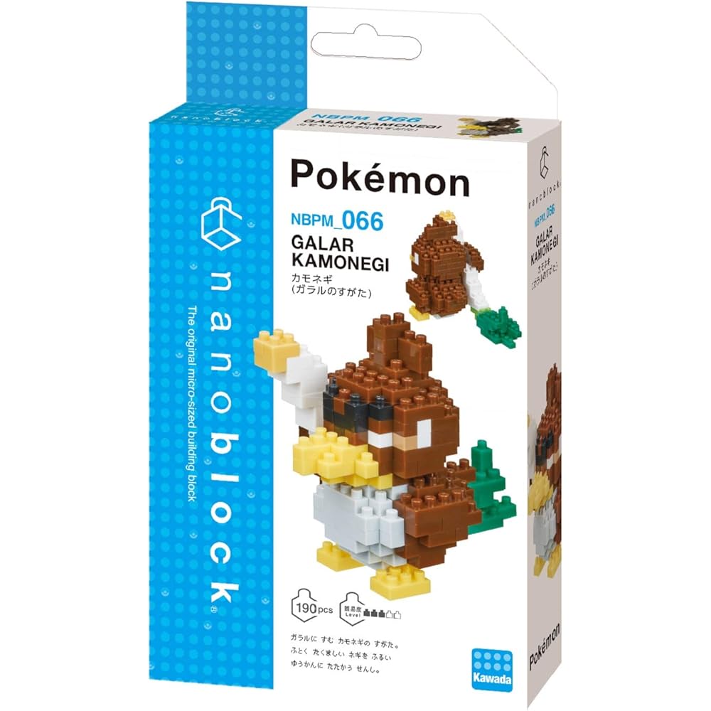 Kawada Nanoblock Pocket Monster Farfetch'd (Galarian Form) Building Set 90 Pieces