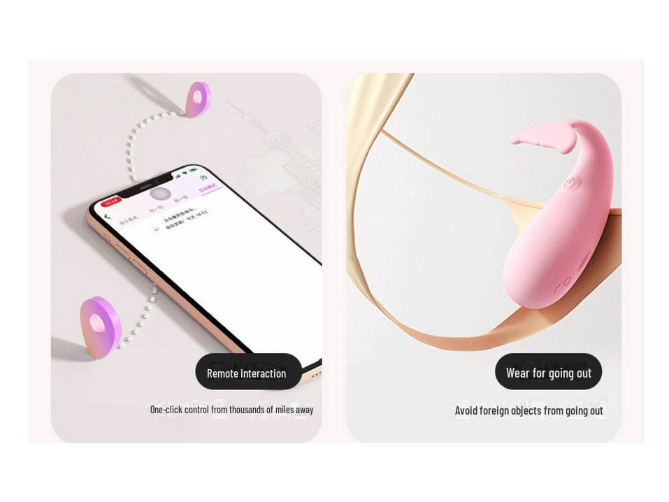 Miji Pipi Whale Wearable Vibrator Mini Program - Adult Female Toy for Vibration and Fun.