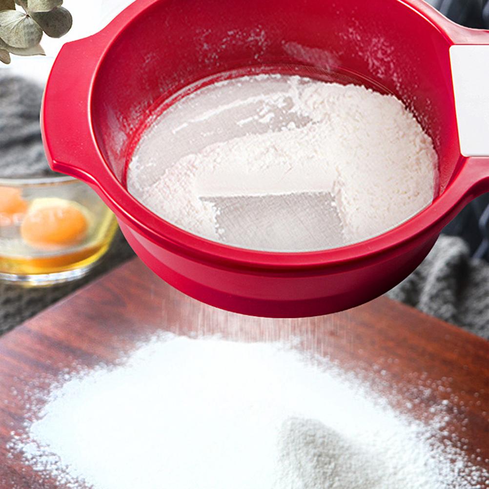Flour Sieve Stainless Steel Pastry Sieve Baking Tool Storage Organizer Flour Sifter Cup for Flour Sifter Powdered Fine
