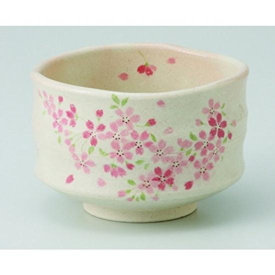Matcha Tea Bowl with Sakura Motif 1 Cardboard Mino Wedding Congratulations [Item Bowl, R11.5x8cm, Box 13.5x13.5x10cm] 360g, Box, Ware, Gift,