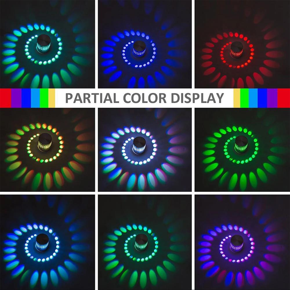 LED Aluminum Spiral Hole Wall Light Living Room Aisle KTV Background Wall Home Decoration Art Wall Light