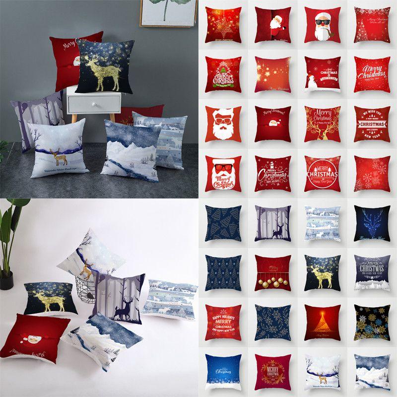 Luxurious Peach Skin Velvet Christmas Cushion Cover With Invisible Zipper Design