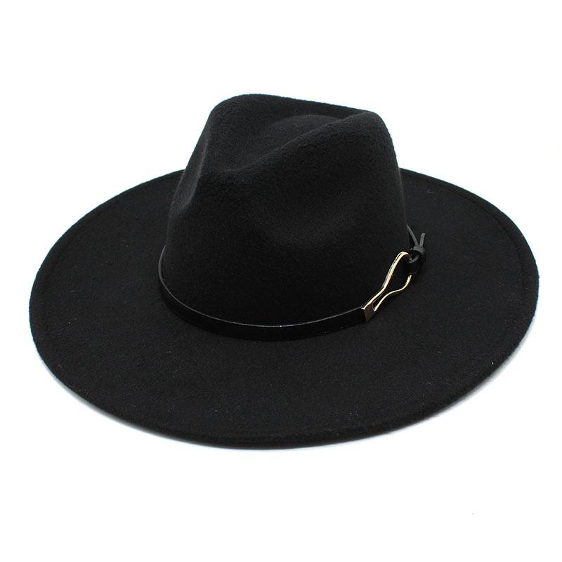 Big Eaves Peach Heart Bump Top Woolen Metal Buckle Top Hat Men'S And Women'S Jazz Hat British Felt Hat