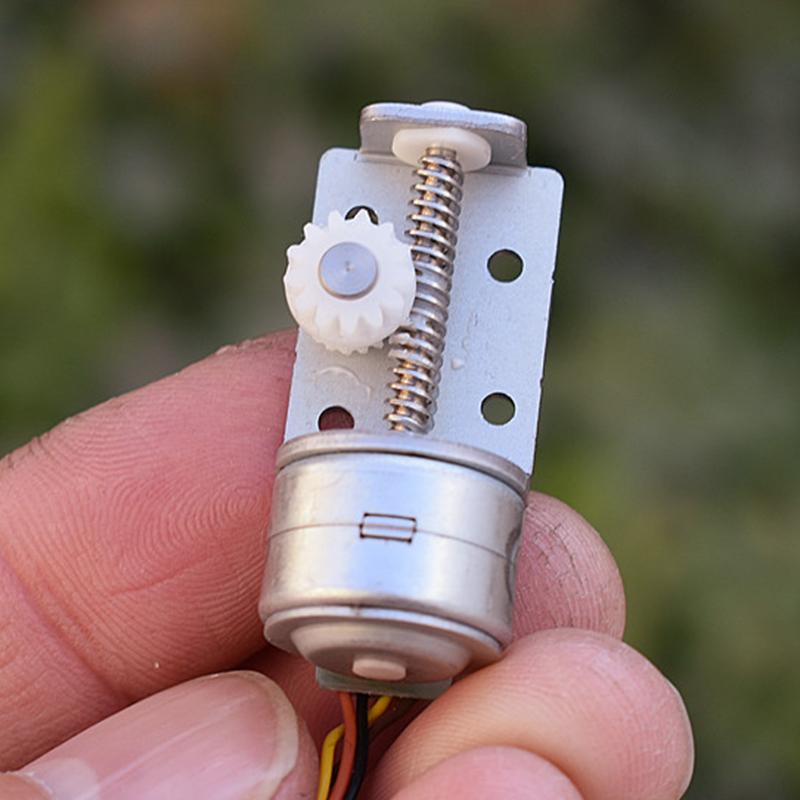 1 Peça Motor de Passo Eixo Haste Rosca Linear Bloco Engrenagem de Plástico 13 Dentes Diy Câmera Monitor 15Mm Motor de Passo 2 Fases 4 Fios