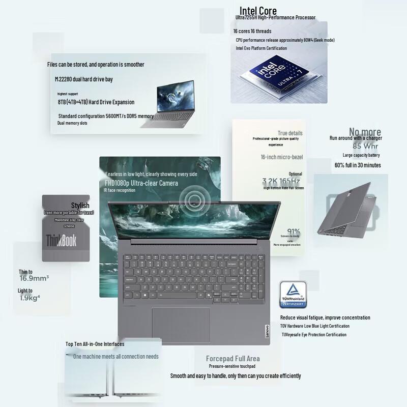 Lenovo ThinkBook 16+ AI Laptop (CN version)