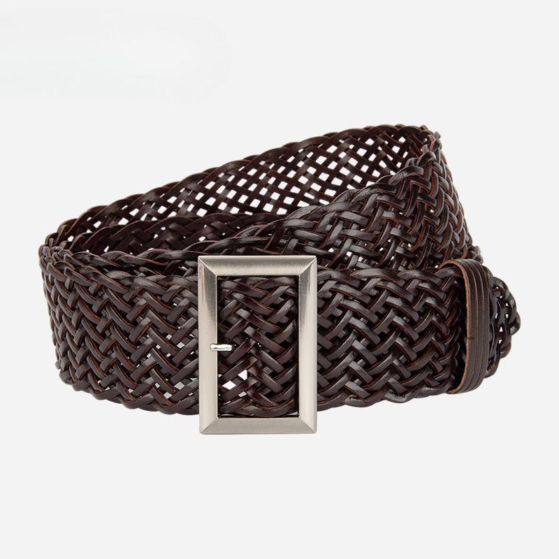 Women's Korean Style Fashion Braided Belt Fashionable Versatile Dress Accessories Without Punching Women's Belt