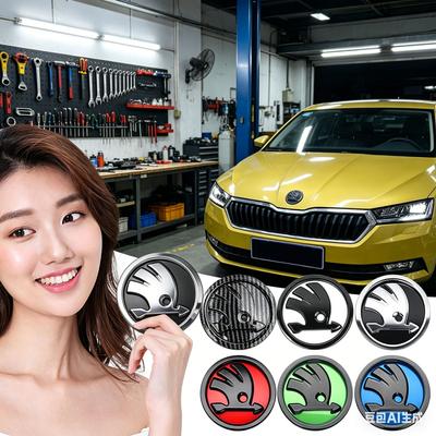 1Pcs 80/90/100MM Car Logo Front Hood Rear Trunk Badge Emblem Accessories For Skoda Sharp Sharp Crystal Sharp Rapid Speed Pye Ye