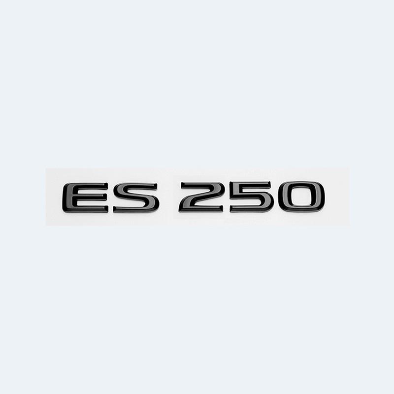 ABS-Buchstaben ES200 ES240 ES250 ES300h ES350 Glänzend Schwarzes Emblem Auto Kofferraumplakette Modifiziertes Aufgewertetes Aufkleber für Lexus ES Serie VH6