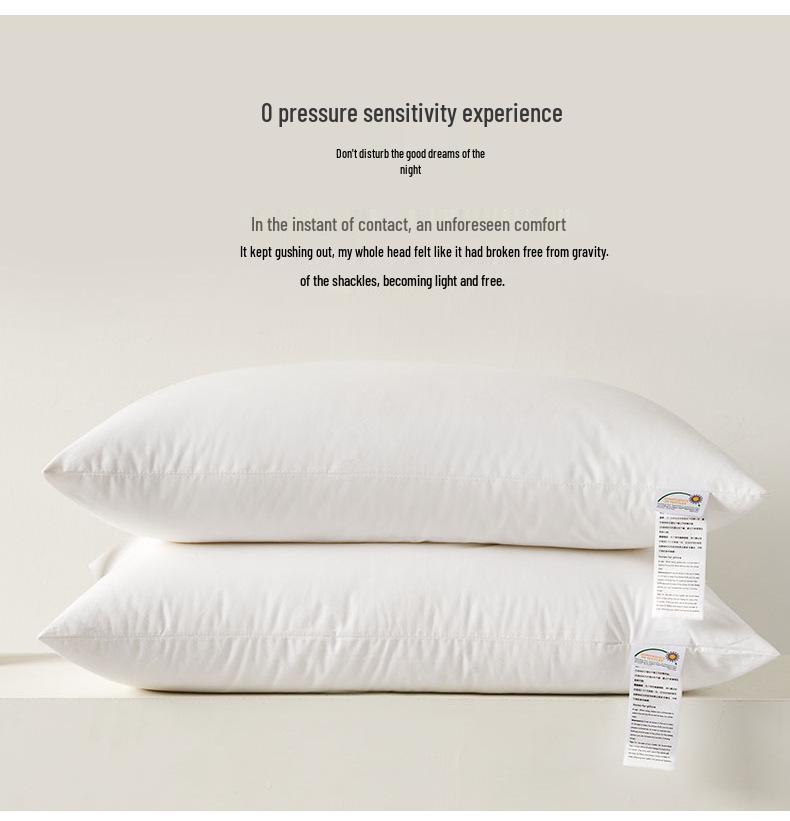 All-Cotton High-Elastic Neck Support Pillow for Hotels and Homes