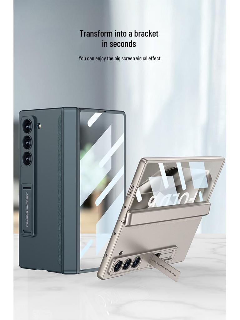 Samsung ZFold6 Magnetisches Scharnier Case: Vollständige Abdeckung, Integrierte Folie & Hartschalen-Halterung