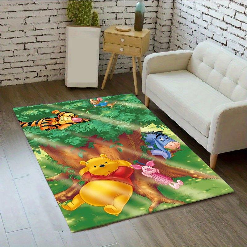 1pc Disney Winnie the Pooh Pattern Carpet Area Rug Non Slip Carpet Hand Washable Floor Mat Suitable For Living Room Bedroom Home Decor