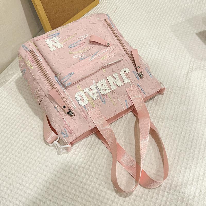 Schoolbags Children Elementary School Girls Junior High School Students High School Students Make up Lessons Bag Letters High Appearance