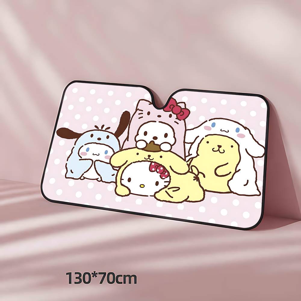 Cartoon S-Sanrio Kawaii Car Sunshade Curtains Windscreen Cover Shade UV Rays Sun Visor Protector