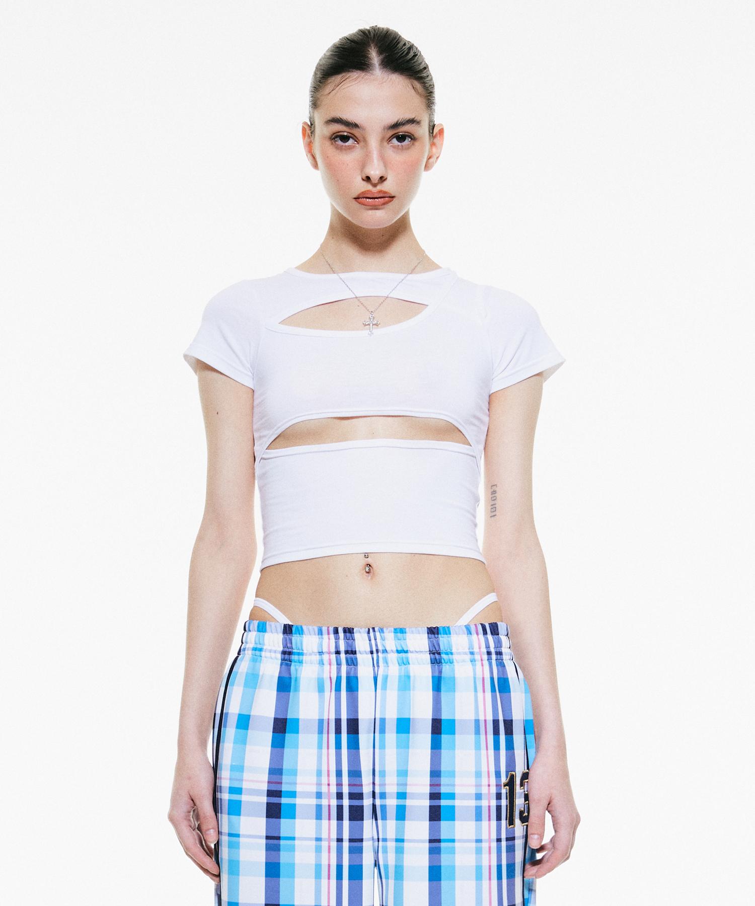 Buddy Cut-Out Underboob Tee White S