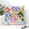 Pillow Case Cotton Linen Fabric Square Zipper Pillowcase Home Decorative Living Room Comic Anime M-Mermaid Melody Pichi Pichi 4