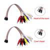 2Pieces Practical Color Coded Jumper Cables with Medium Sleeve for Electronics Experiments and Professional Applications