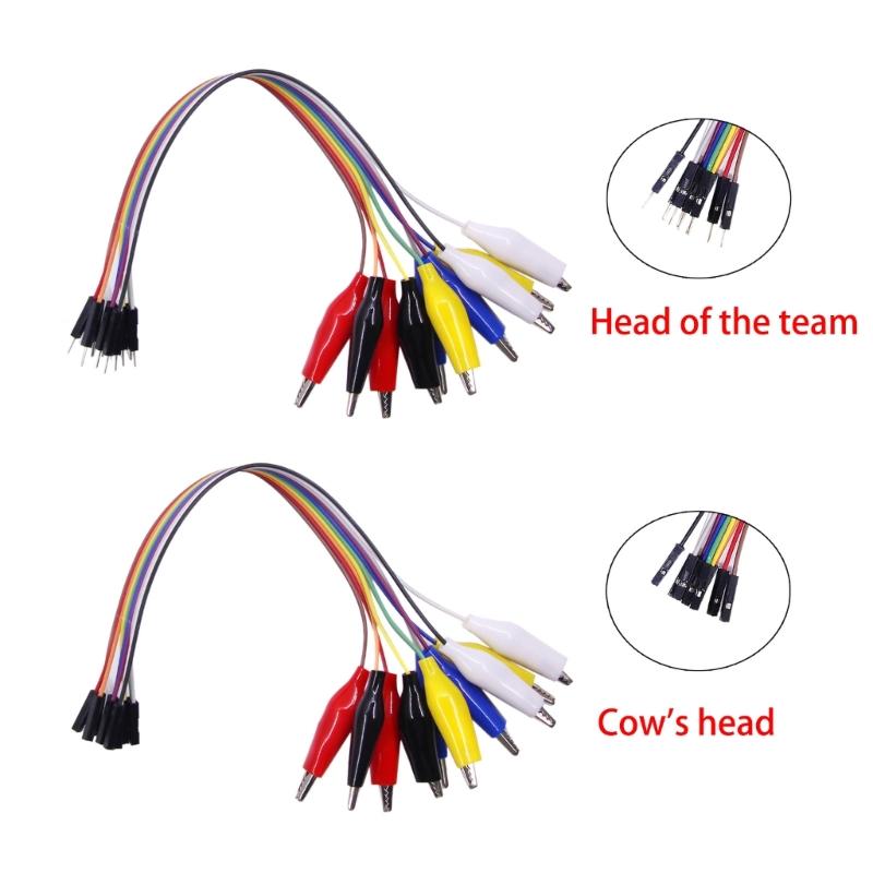 2Pieces Practical Color Coded Jumper Cables with Medium Sleeve for Electronics Experiments and Professional Applications