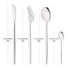 12Pcs Mirror Silver Tableware Set Stainless Steel Cutlery Western Dinner Knife Fork Spoon Dinnerware Teaspoons Kitchen