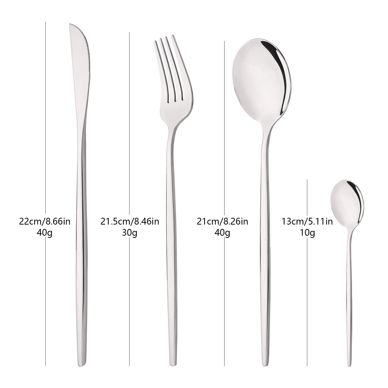 

4Pcs Tableware Set Stainless Steel Black Gold Cutlery Fork Set Dinnerware Sets Coffee Teaspoon Utensils Kitchen Accessories