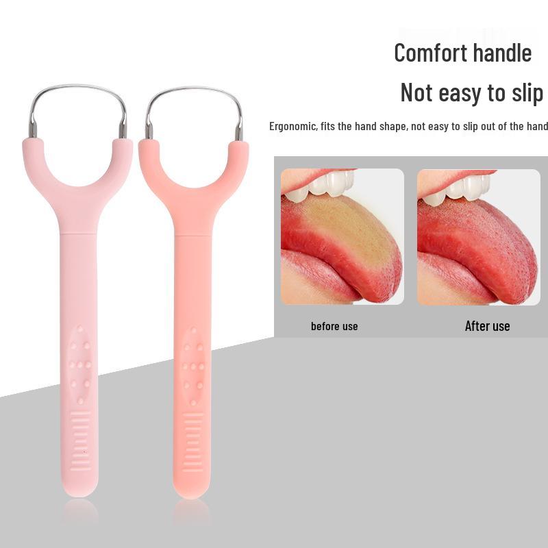 Stainless Steel Tongue Scraper for Oral Hygiene and Bad Breath Removal