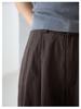 Women's Autumn Wide-Leg Commuting Pants - Tencel Linen, Pleated, Slimming, Versatile, High-End Drape