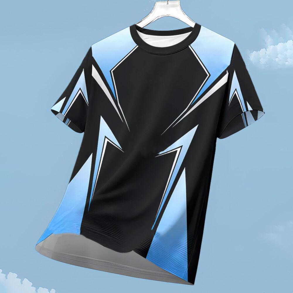 3D Print Sports Quick-dry Breathable Men Women T-shirt Outdoor Street Casual Run Simple Fitness Short Sleeve Top Clothing Summer