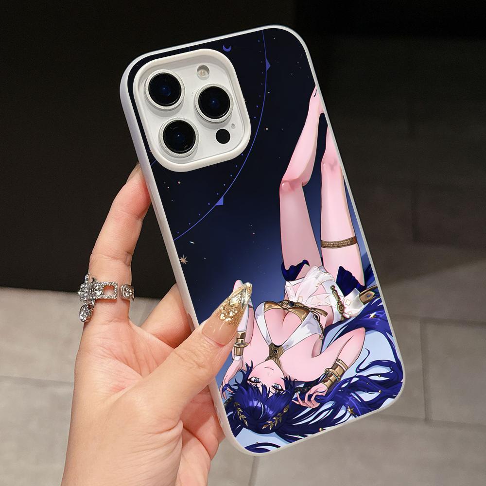 

Wuthering Waves Luno Jelly Double layer White Mobile Phone Case for iPhone 17 16 15 14 13 12 11 Air Pro Max Plus Protective iPhone 15