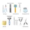 LAKELUUYAA Pet Grooming Brush and Comb Set for Dogs and Includes Steel Cotton Dog Grooming Metal Flea Comb for and Dog Nail Clippers 11-Piece Cats,
