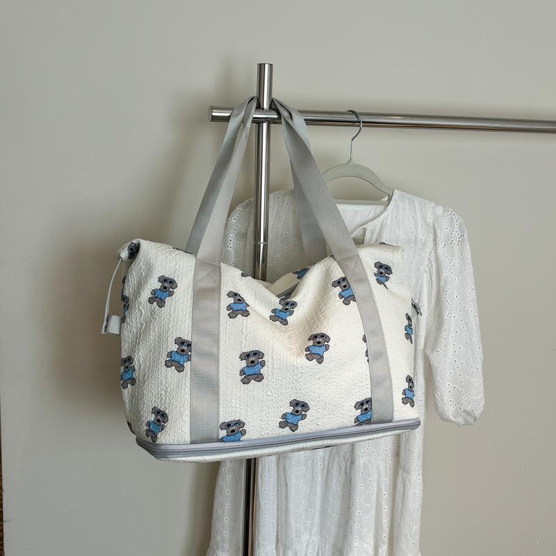 Foldable Portable Short Trip Bag Cute Business Trip Large Capacity Luggage Student Birth Bag Hand Shoulder Bag