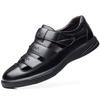Men's casual leather sandals men's Korean version trend hole shoes summer men's shoes work shoes men's black Velcro sandals
