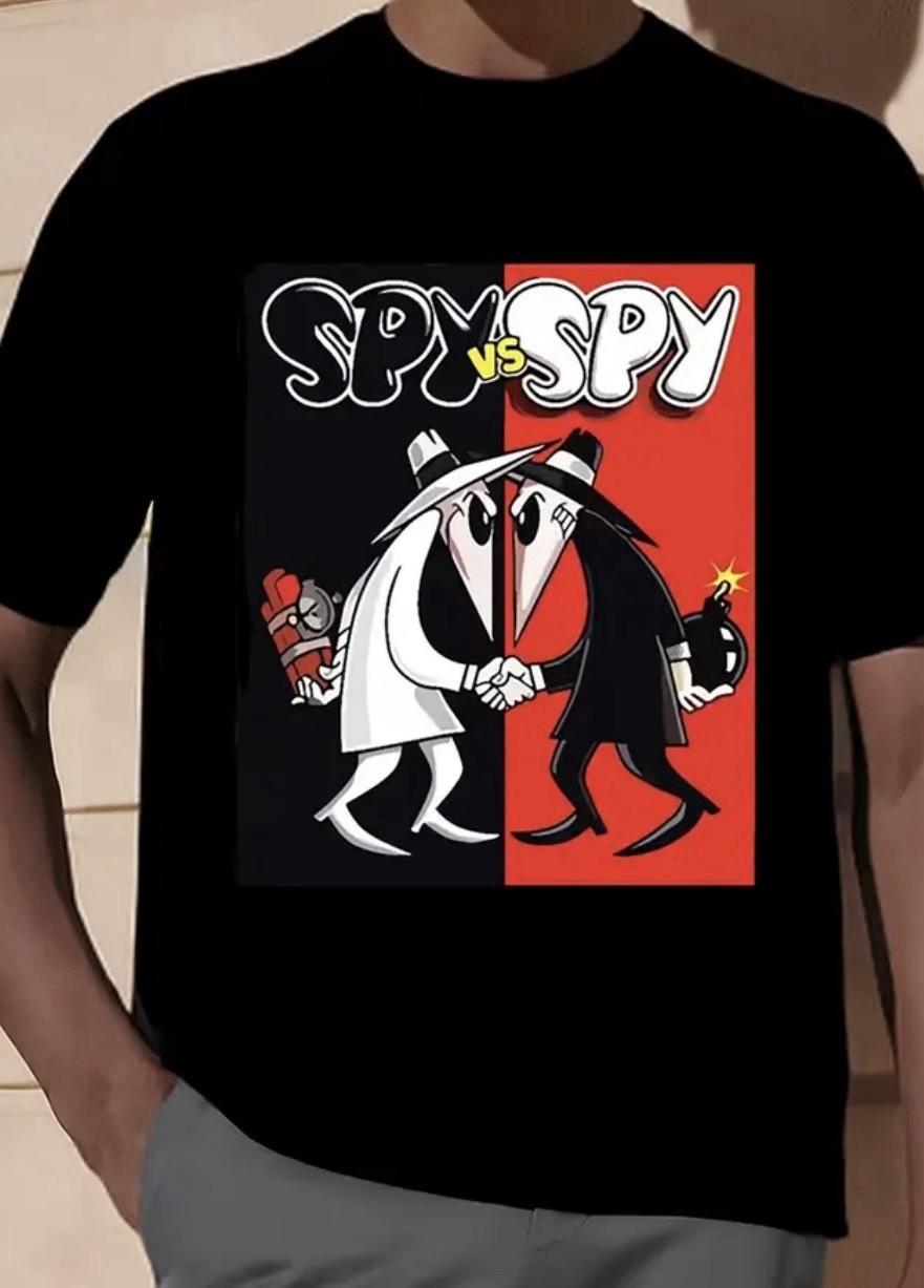 spy vs spy t shirt Large Cotton NEW Shipping Included S разноцветный