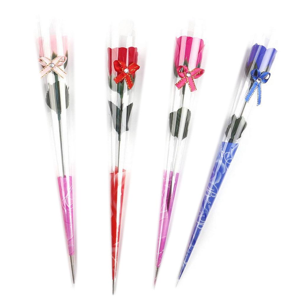 Hot Sale 1PC Rose Shaped Soap Decoration Soap Rose Flower Petals Bath Soap Essential Rose Soap Valentines Day Gift