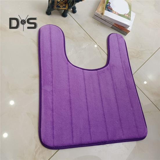 U-Shaped Floor Mat Wear Resistant Non-Slip Super Water Absorption Easy To Clean Fast Dry Bathroom Toilet Mat