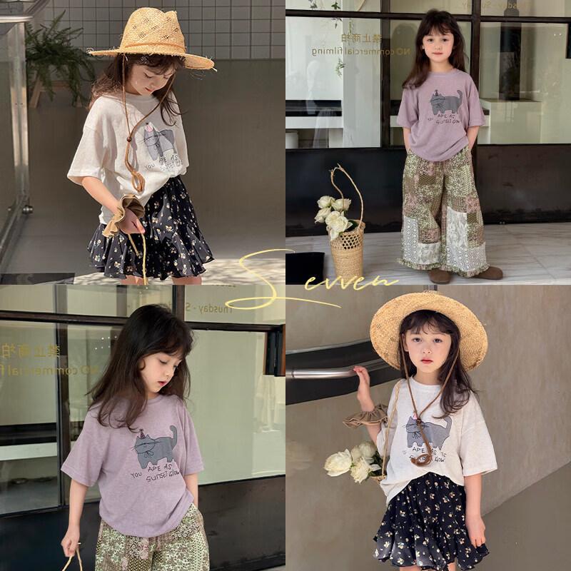 SEVEN BOBI Girls Cartoon Short Sleeve T-Shirt 110 cm