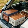 1Pcs Multifunctional Camping Box Foldable Car Trunk Storage Organizer With Bench & Cutting Board For Picnic