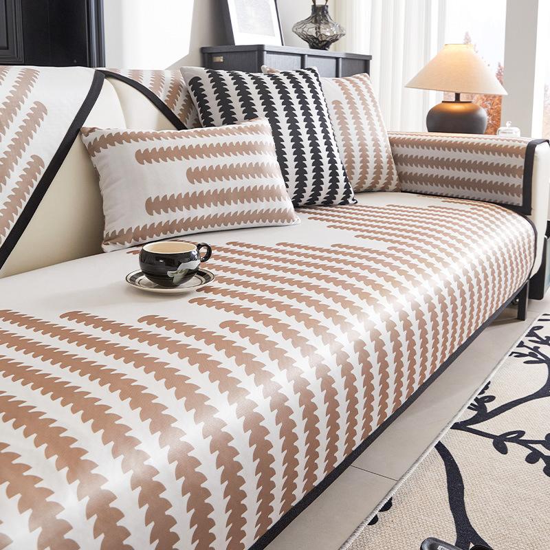

Zexi Summer Sofa Cover Non Slip Cool Towel Mat Dust Proof Living Room Cushion Soft Breathable Comfortable 70*70cm