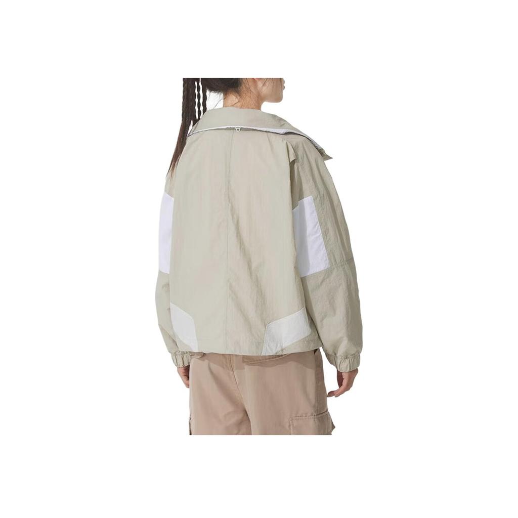 Under Armour Color Block Training Comfort Jacket Women Jackets Khaki Gray 1389317-289