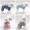 Small Dog Pajamas Pjs Doggy Onesie Clothes Soft Flannel Winter Warm Pet Sweater Hoodie Cute Star Doggy Jumpsuit Cat Apparel Coat