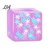 Tension Relief Gadgets Ice Cube Stress Toy, Glow-in-the-Dark Snowflake Filled Cube, Clear Sensory Toy Luminous Adults and Kids Soft Balls
