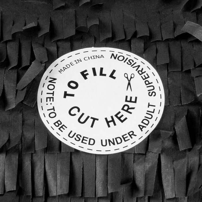 Masque Costume - Piñata - Skull - 35 x 25 cm - Noir/Blanc - Enfant Unisexe