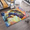 Colorful Carp Jumping Design, Vibrant Fishing-Themed Carpet Decor Suitable for use as an anti-slip for living room bedroom sofas
