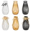 Minimalistische Schreibtischvase Dekorative Blumenvase Transparenter Glasstil Halter für Zuhause Vasen Deko Deko Moderner Verdickter Blumengefäß Frisch Und