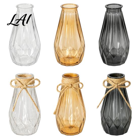 Minimalistische Schreibtischvase Dekorative Blumenvase Transparenter Glasstil Halter für Zuhause Vasen Deko Deko Moderner Verdickter Blumengefäß Frisch Und