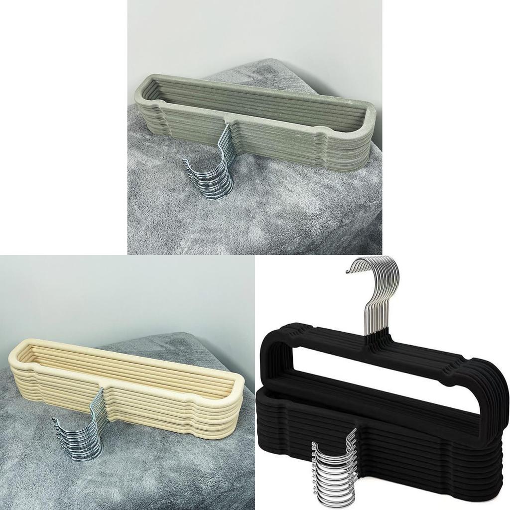 Modern Velvet Pants Hangers Set With Space Saving Design For Closet Organization