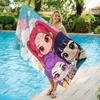 Kawaii Cartoon Print Microfiber Beach Towel Quick Dry Absorbent Bath Towel for Kids Adults Summer Beach Pool Travel
