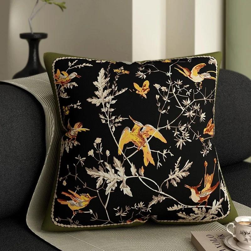 Französischer Retro-Stil Kissenbezug Wohnzimmer Sofa Schlafzimmer Kissen Grün Hochwertig Büro Balkon Dekoration
