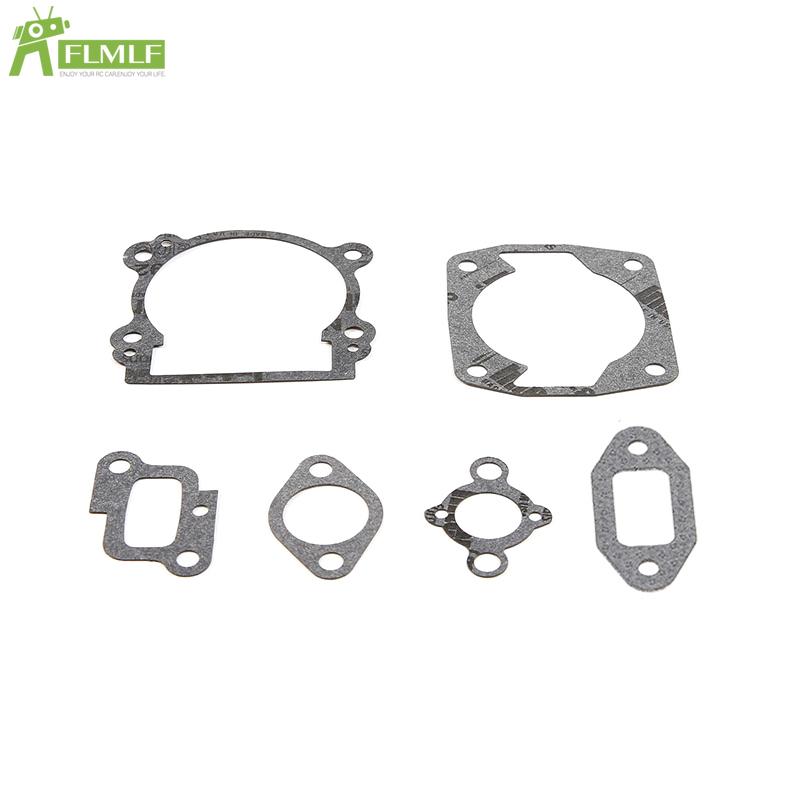 Engine Gasket Set 23cc 26cc 29cc 30.5cc 32cc 36cc 45cc Fit for 1/5 Hpi Rofun Rovan Km Baja Losi FG GoPed RedCat Rc Car Toy Parts 4 bolt for 45CC