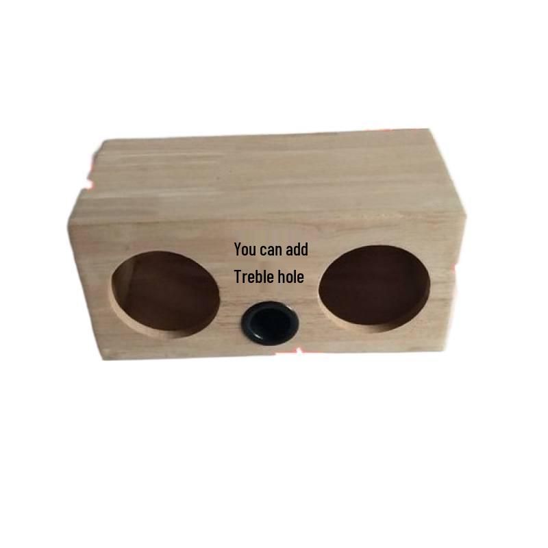 Solid Rubber Wood Dual Speaker Cabinet: DIY Center Speaker Box Shell Dual speakers