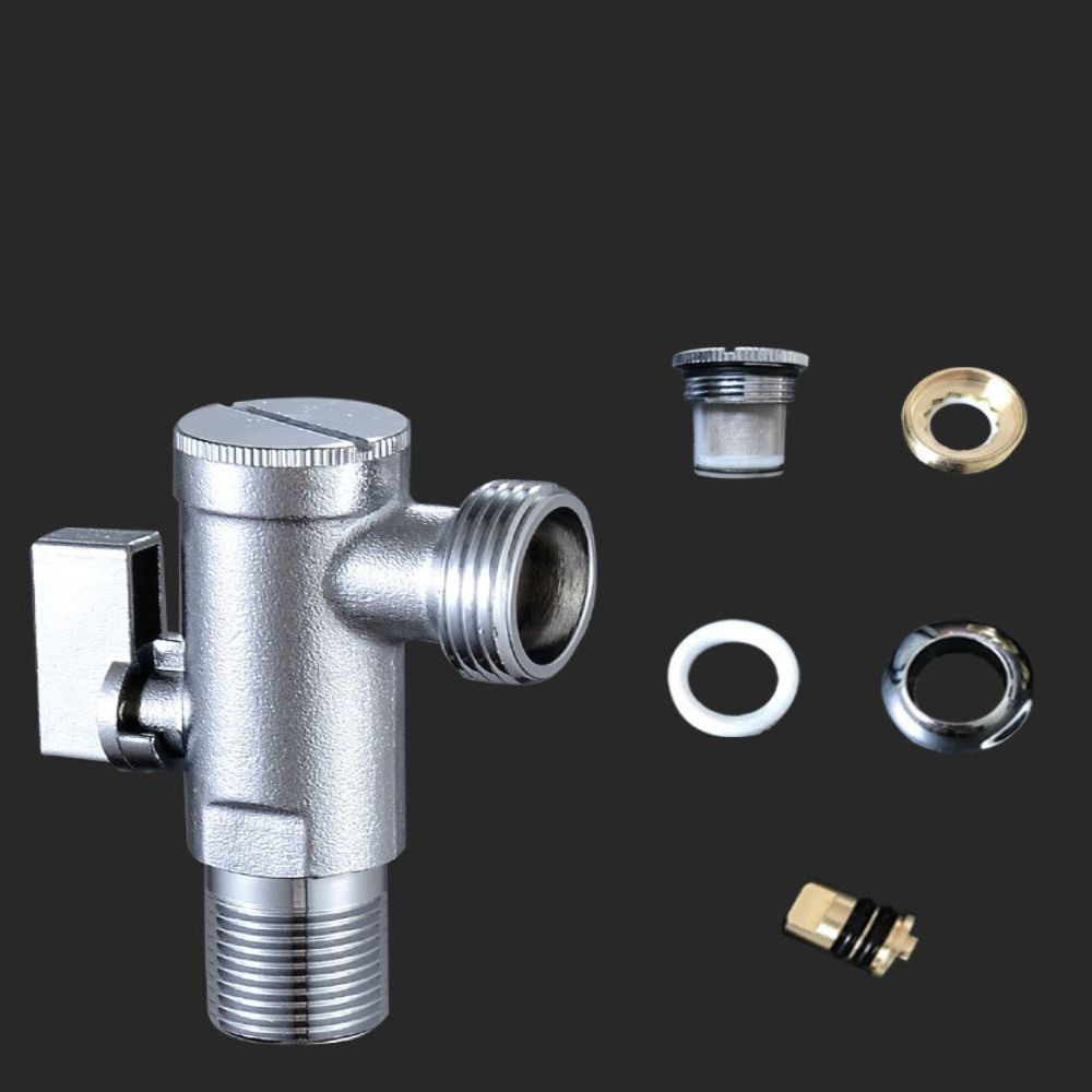 Space Saving Two Way Angle Valve Water Saving Washing Machine Faucet  Kitchen Bathroom Tools