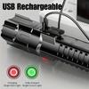 2000LM  USB Rechargeable Flashlight Telescopic Zoom Wide Beam Waterproof Torch Super Bright Emergency Flashlights